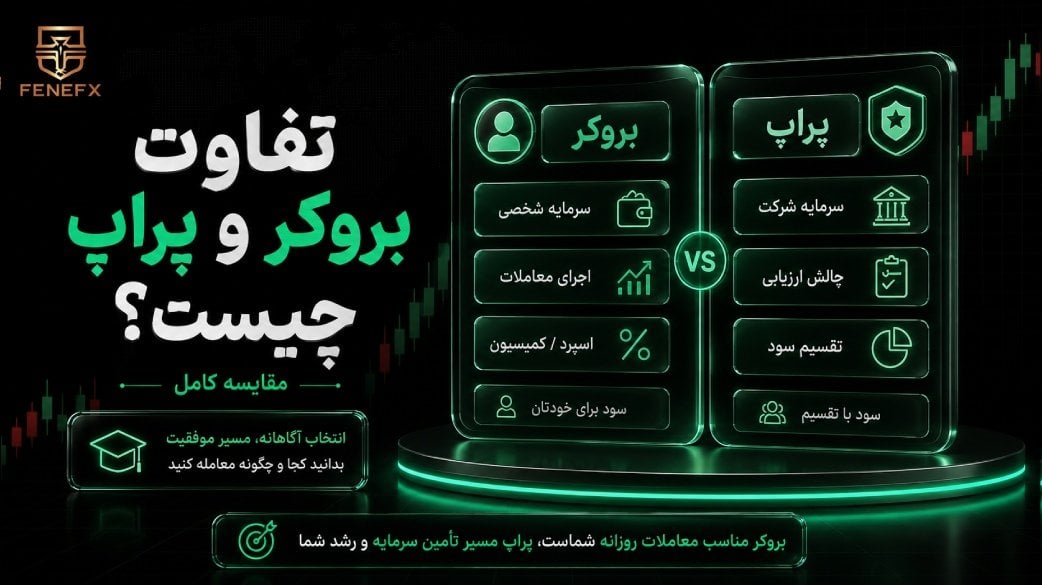 تفاوت بروکر و پراپ چیست؟ مقایسه کامل